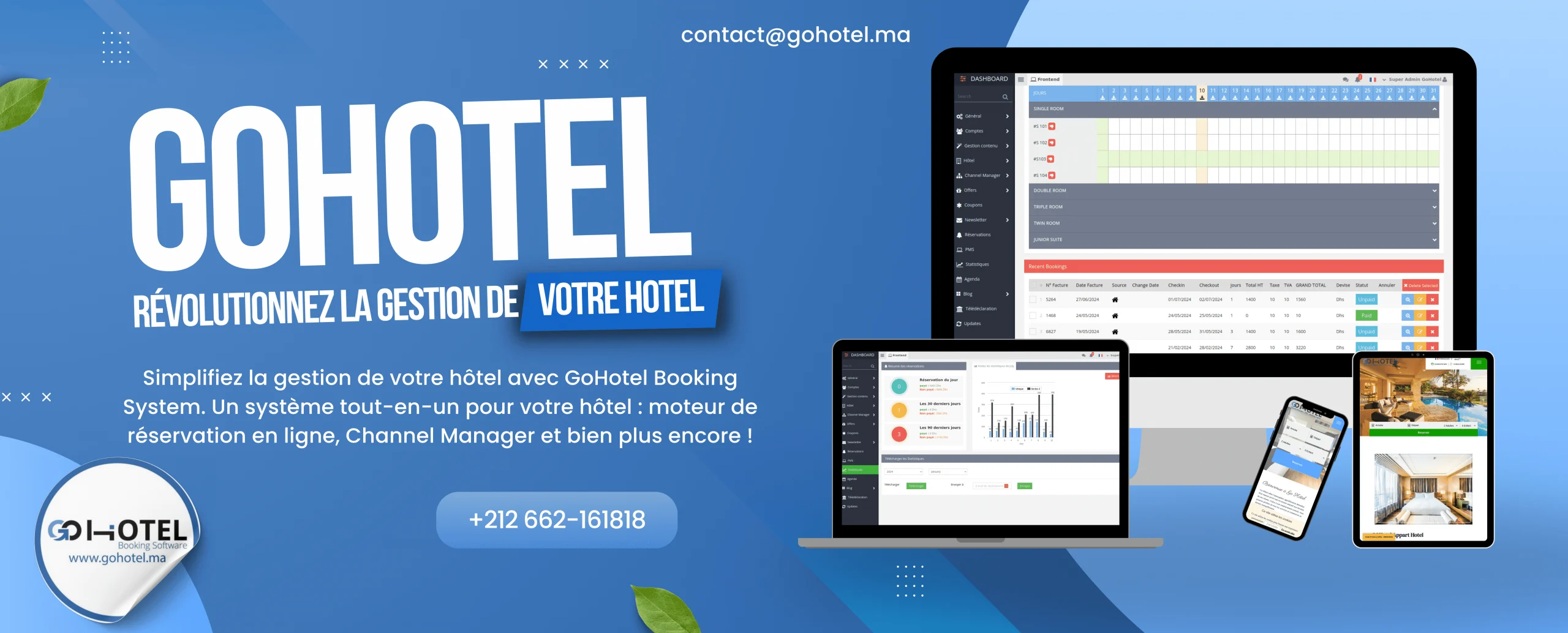 Gohotel Le PMS intuitif pour une gestion sans effort